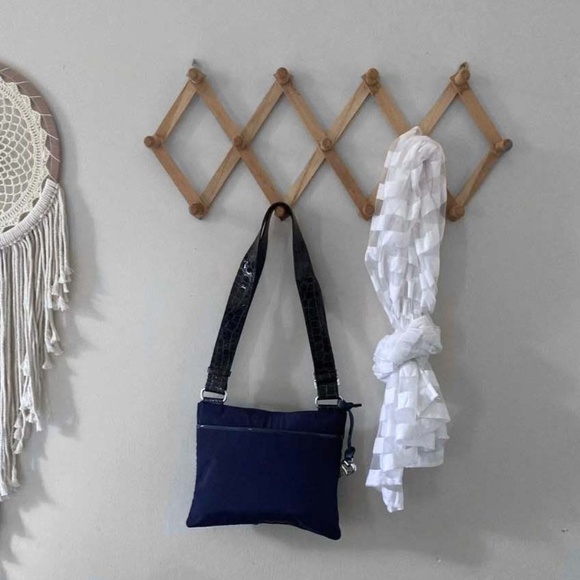 Brighton Navy blue Croc Pattern Bag - Picture 3 of 15